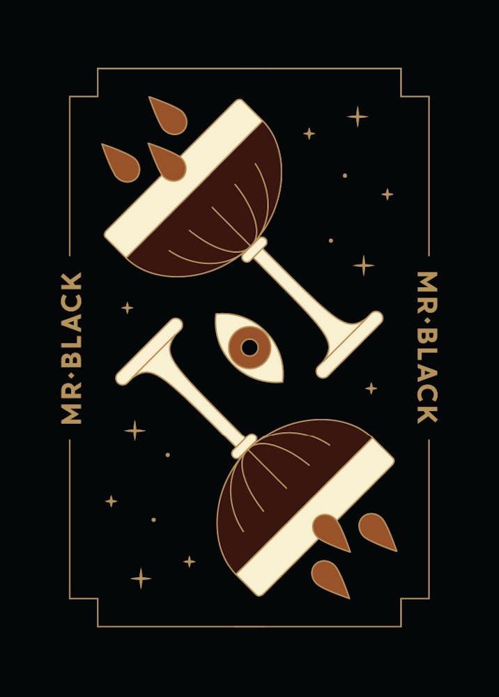 Images showing two espresso martinis by Mr. Black Liqueur