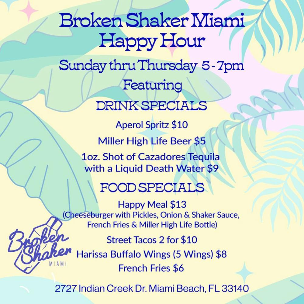 Miami Happenings | The Broken Shaker in the US