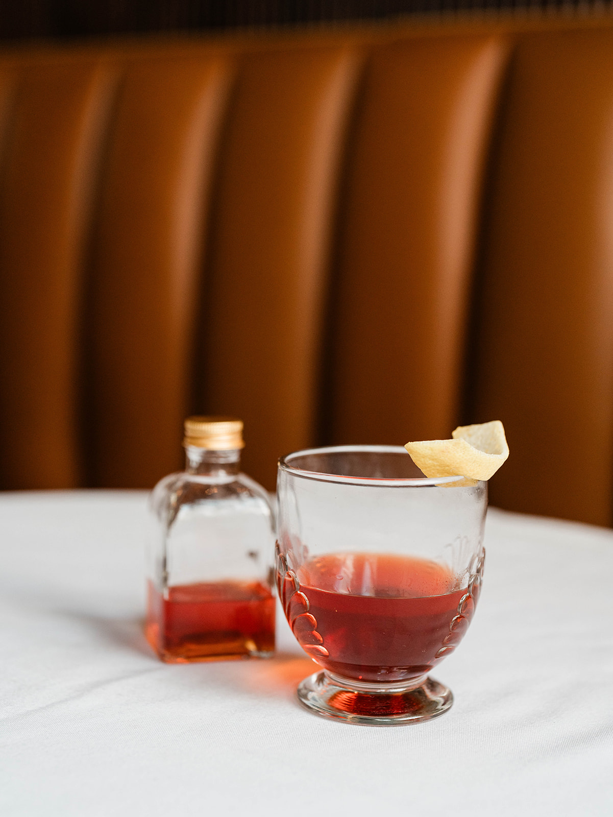 house bottled sazerac drink 