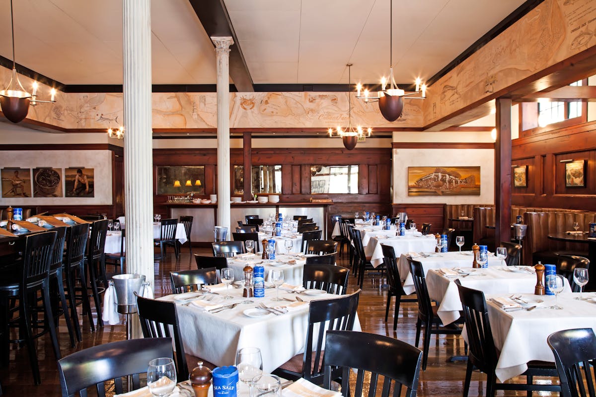 a dining table in a restaurant