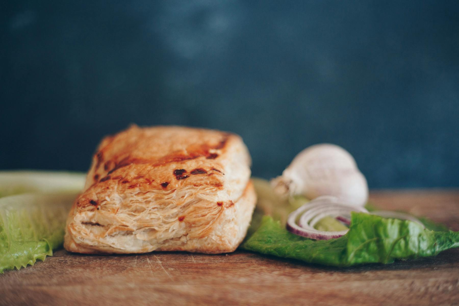 a close up of food