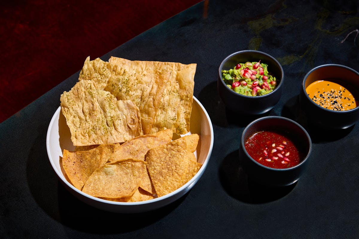 a bowl of food on a table