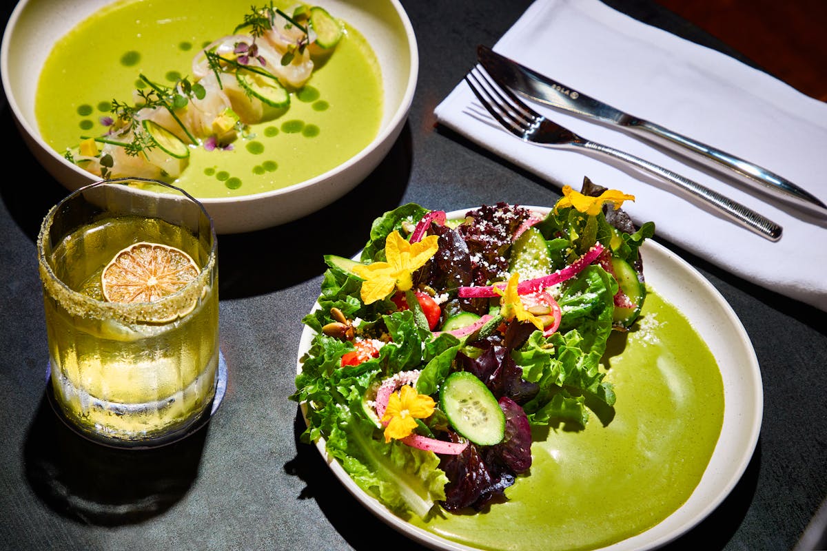 a plate of food on a table