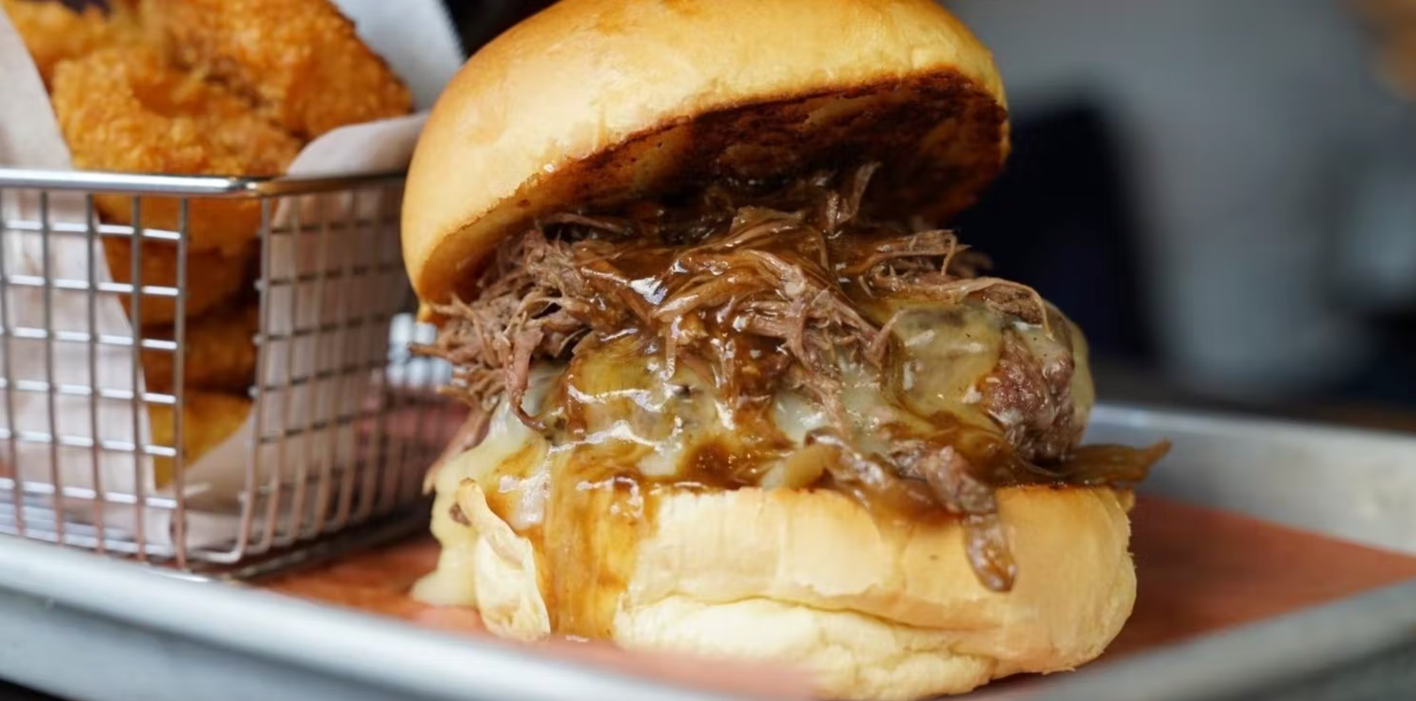 a close up of food on a table