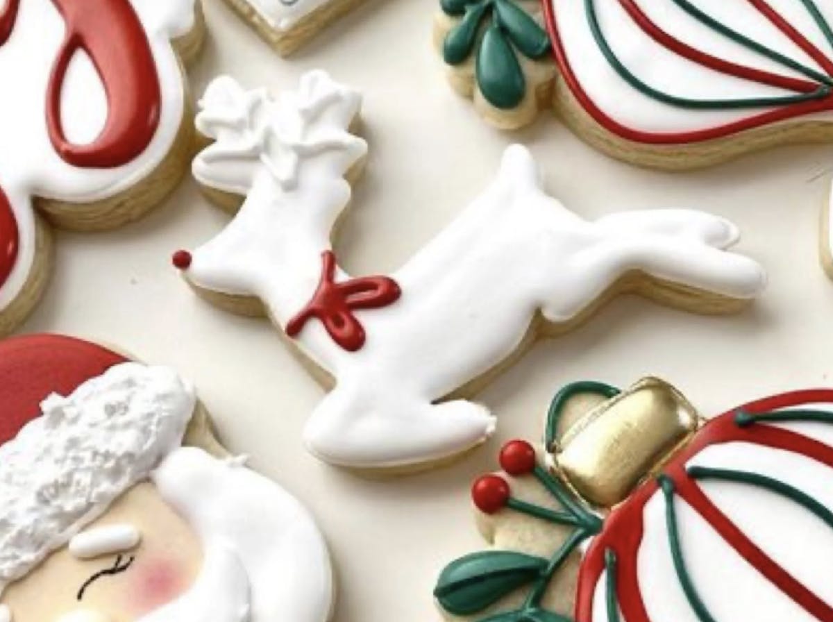 a decorated cake on a table