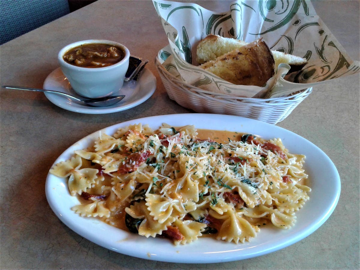 a plate of food on a table