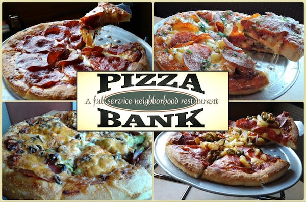 a bunch of different types of pizza