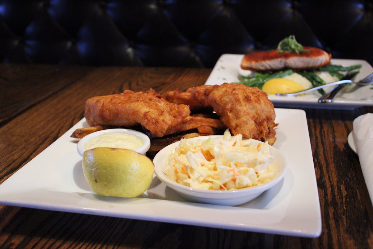 a plate of food on a table