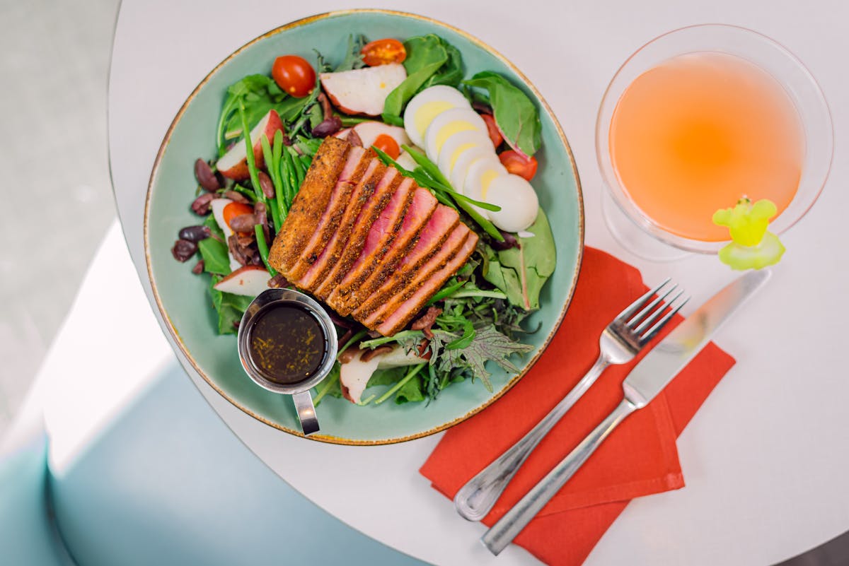 a plate of food on a table