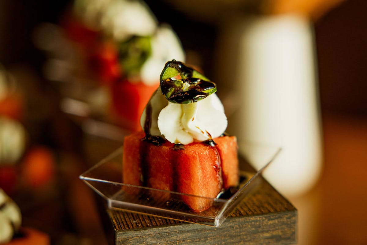 A plate with a piece of cake