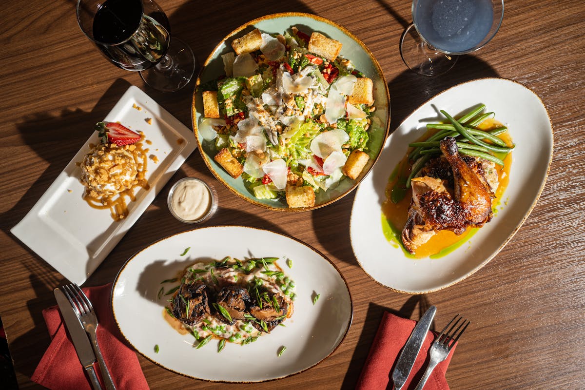 a plate of food on a table