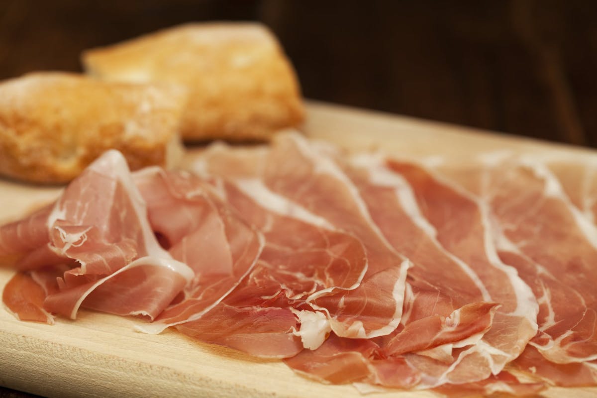 a close up of food