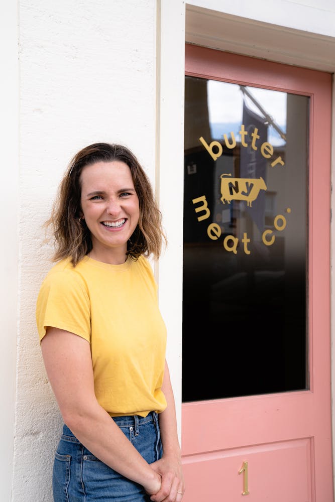 a person standing in front of a door