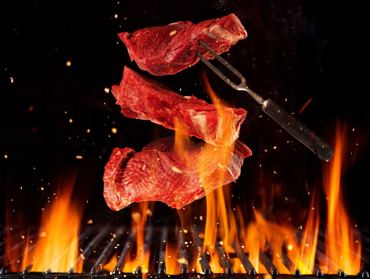 a close up of a fire