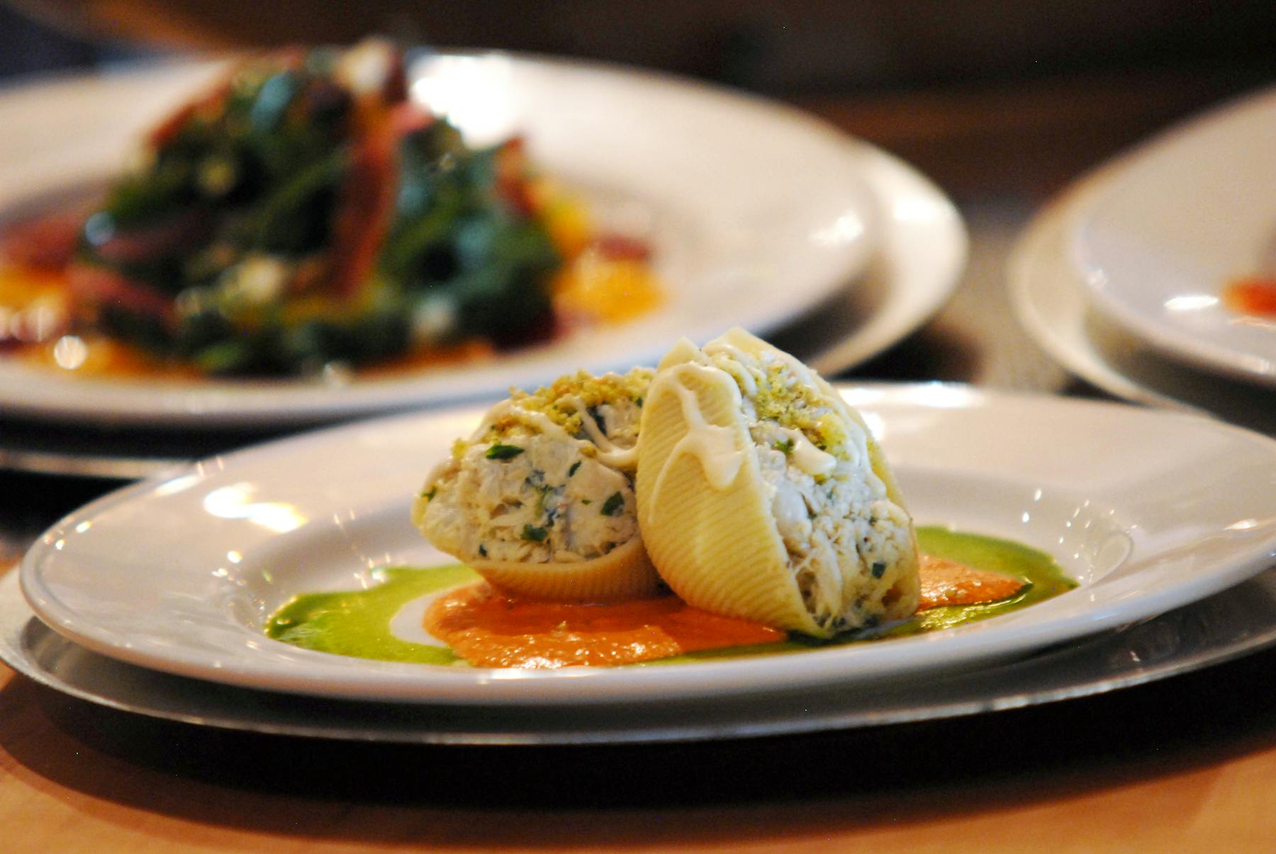 a plate of food on a table