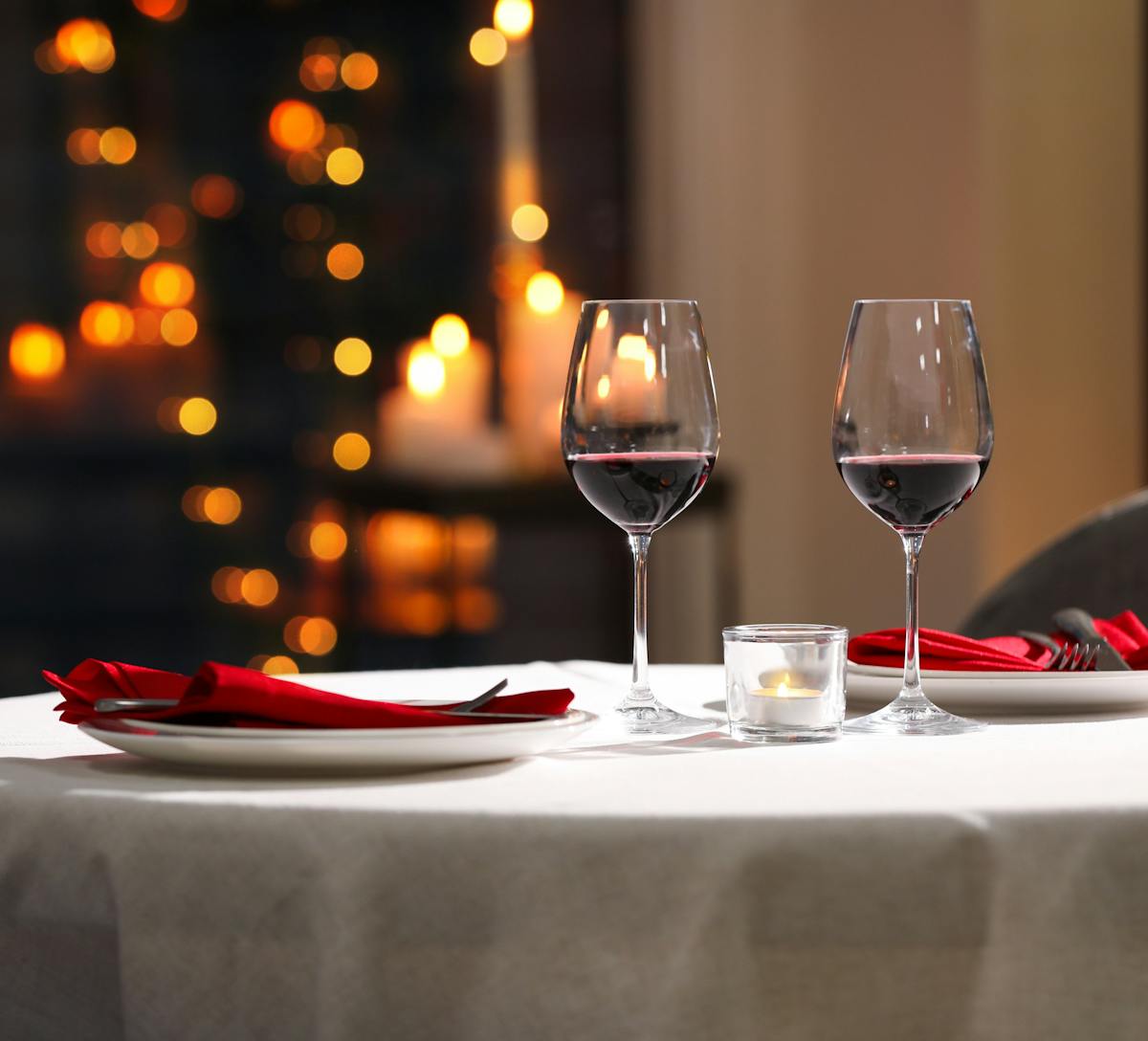 a table with wine glasses