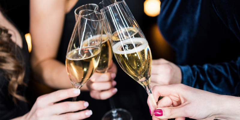 a person holding a wine glass