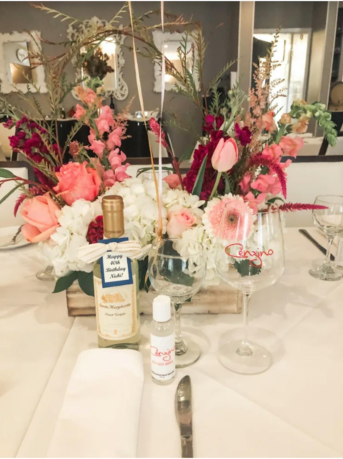 a vase of flowers on a table