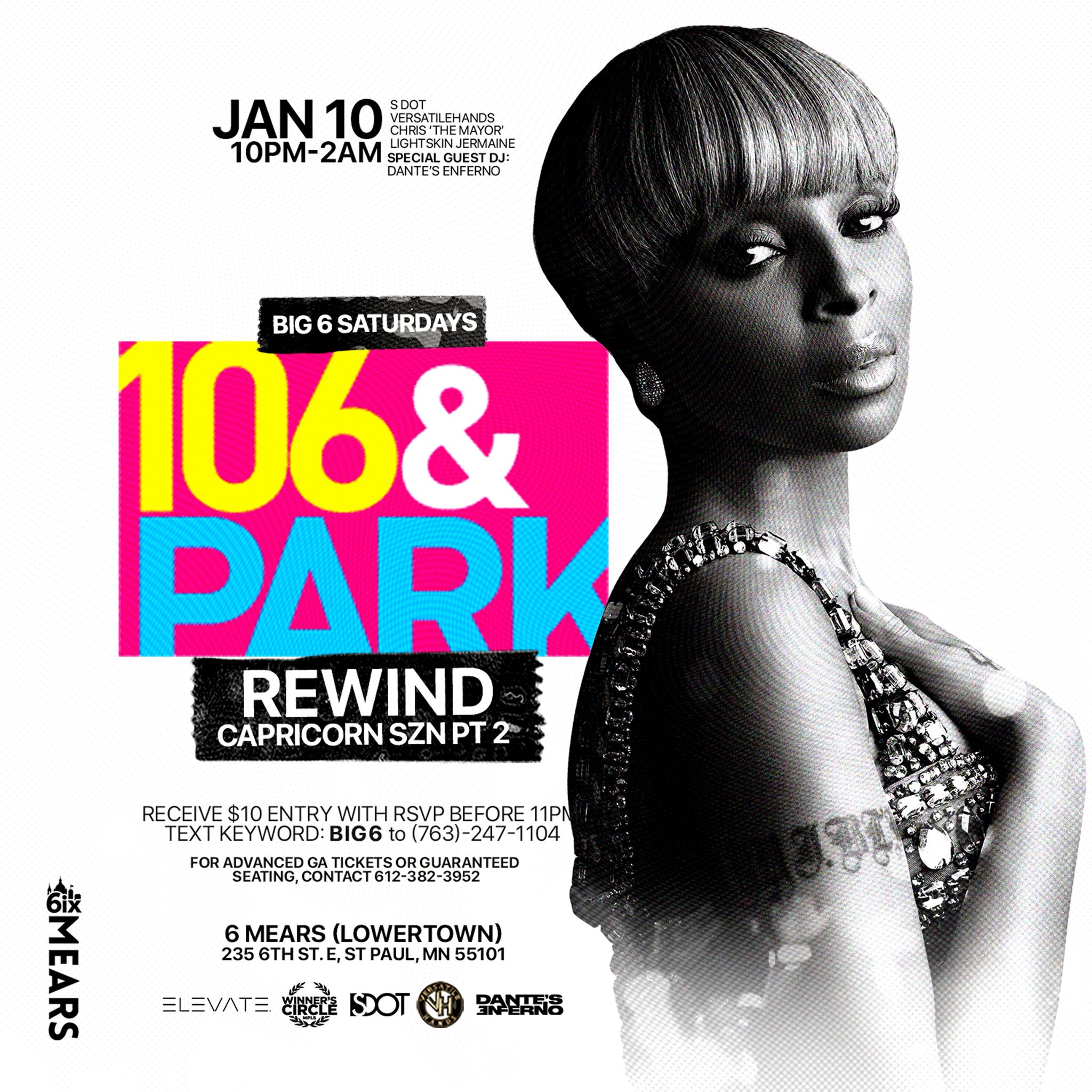 Big 6 106 and park dance party on saturdays at 6ix mears-2026