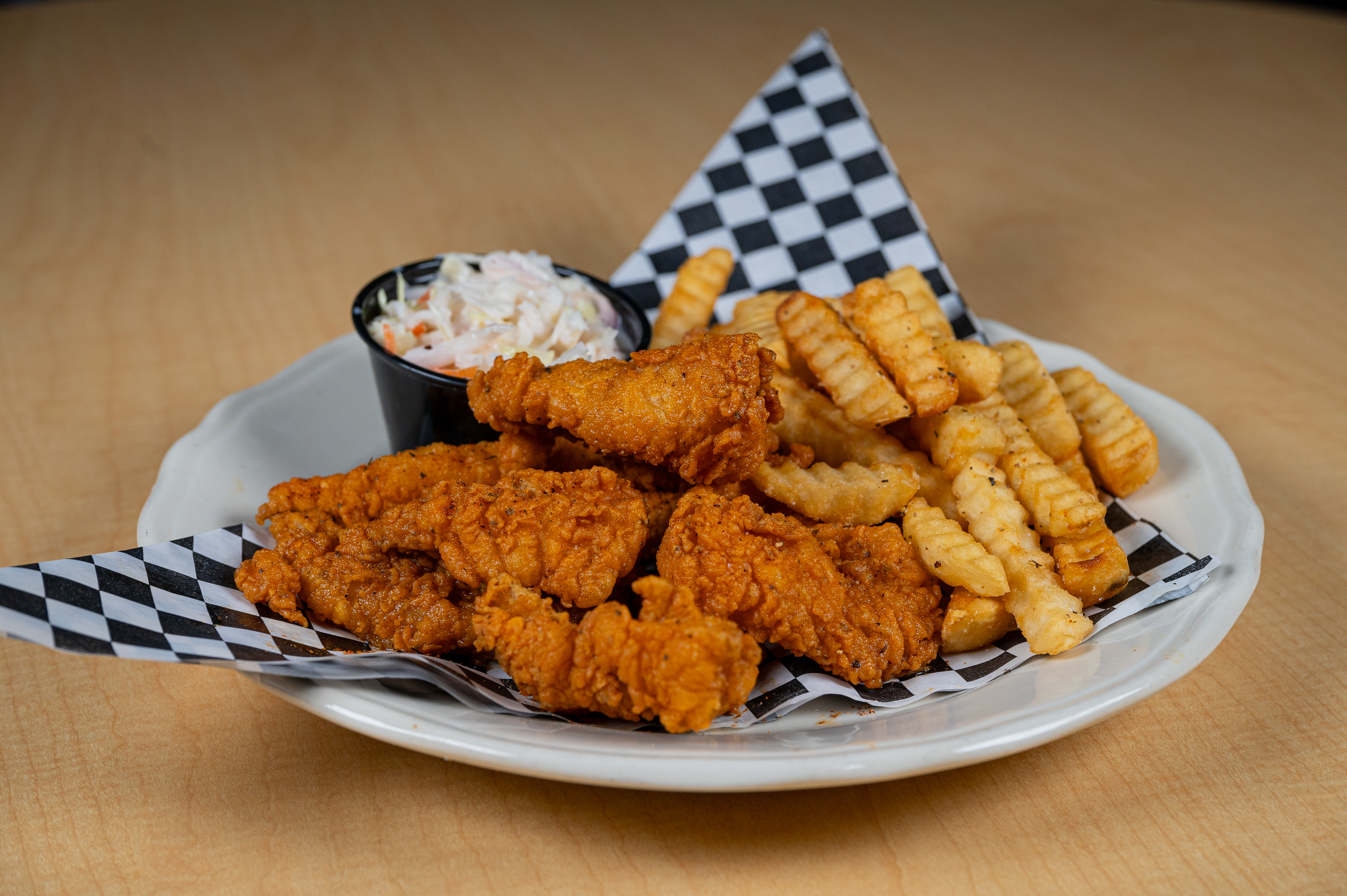 a plate of food on a table