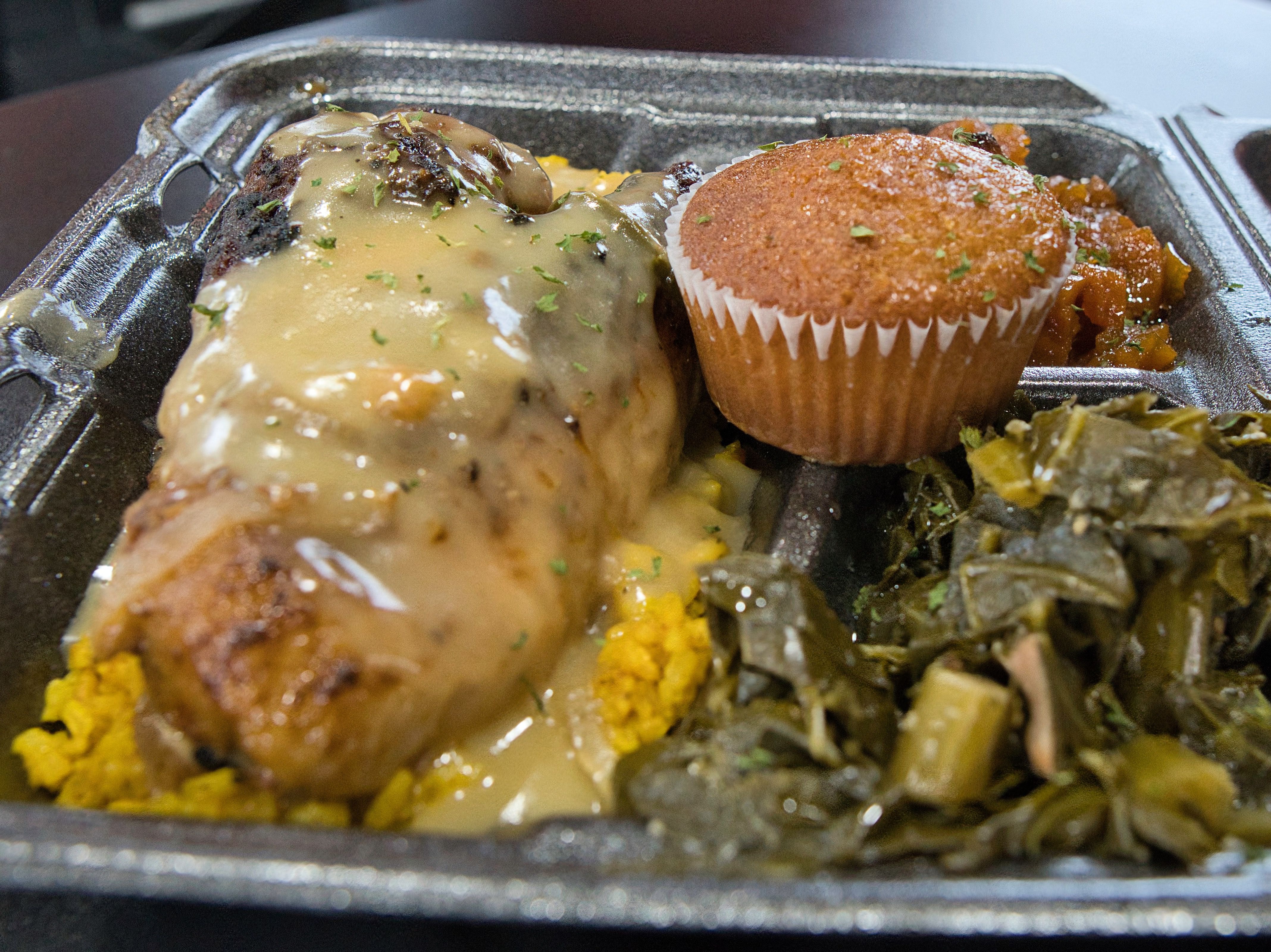 a tray of food