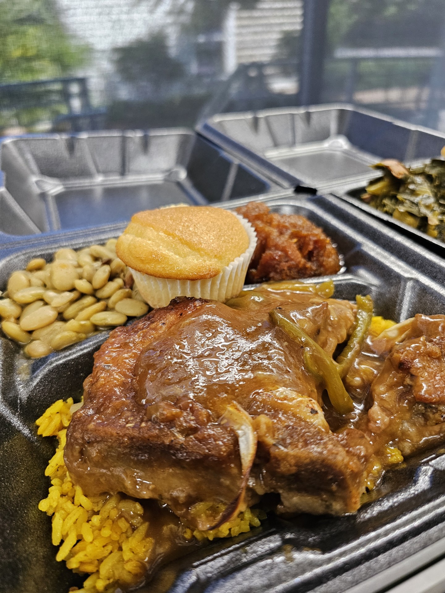 a tray of food