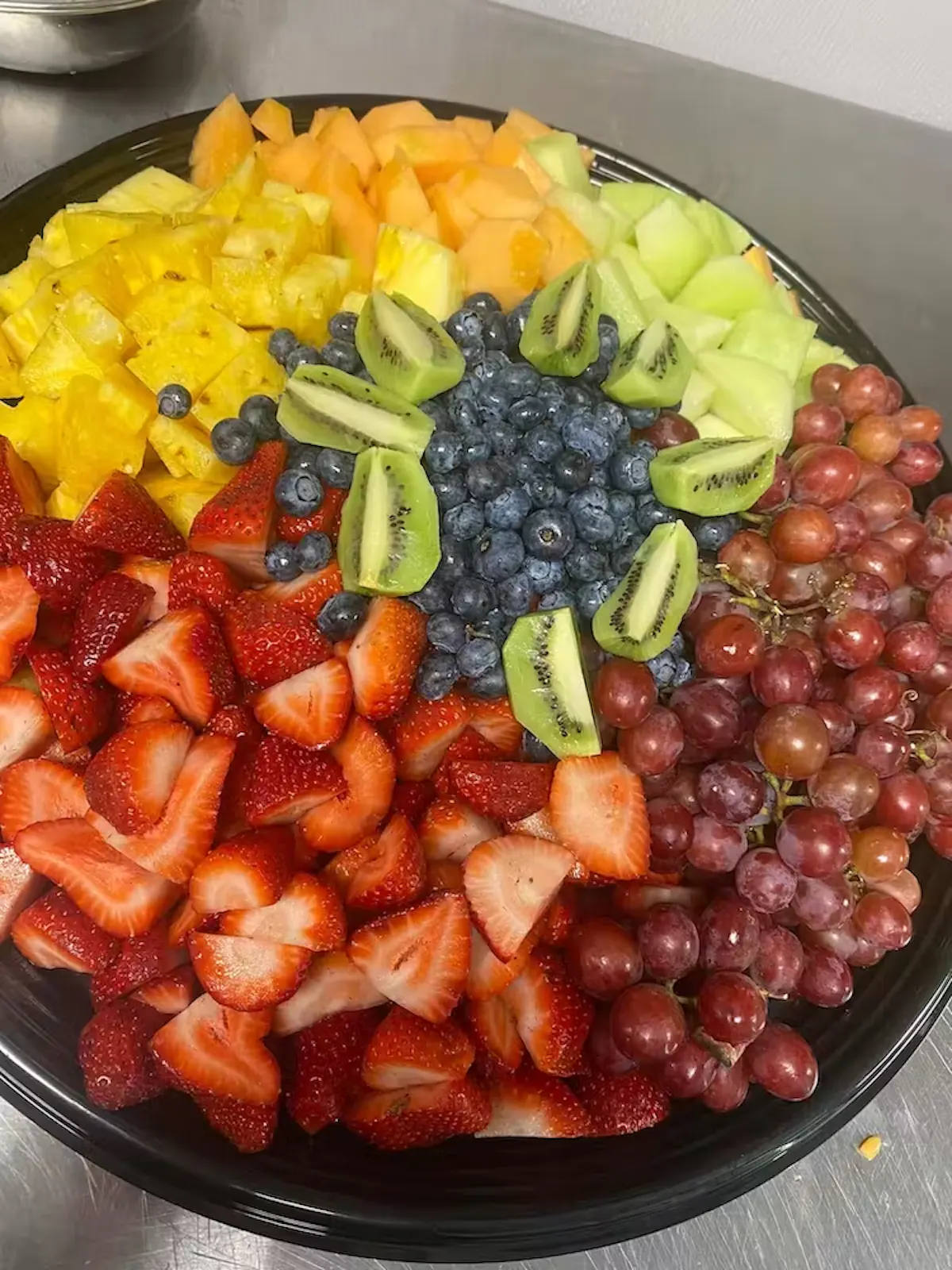 a plate full of food
