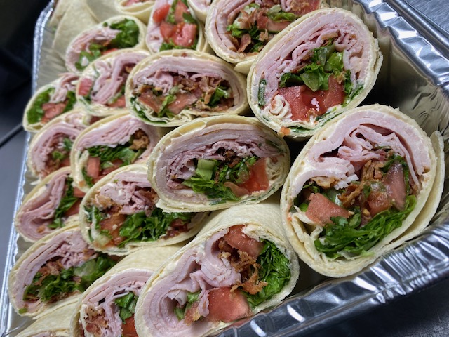 a tray of food on a plate
