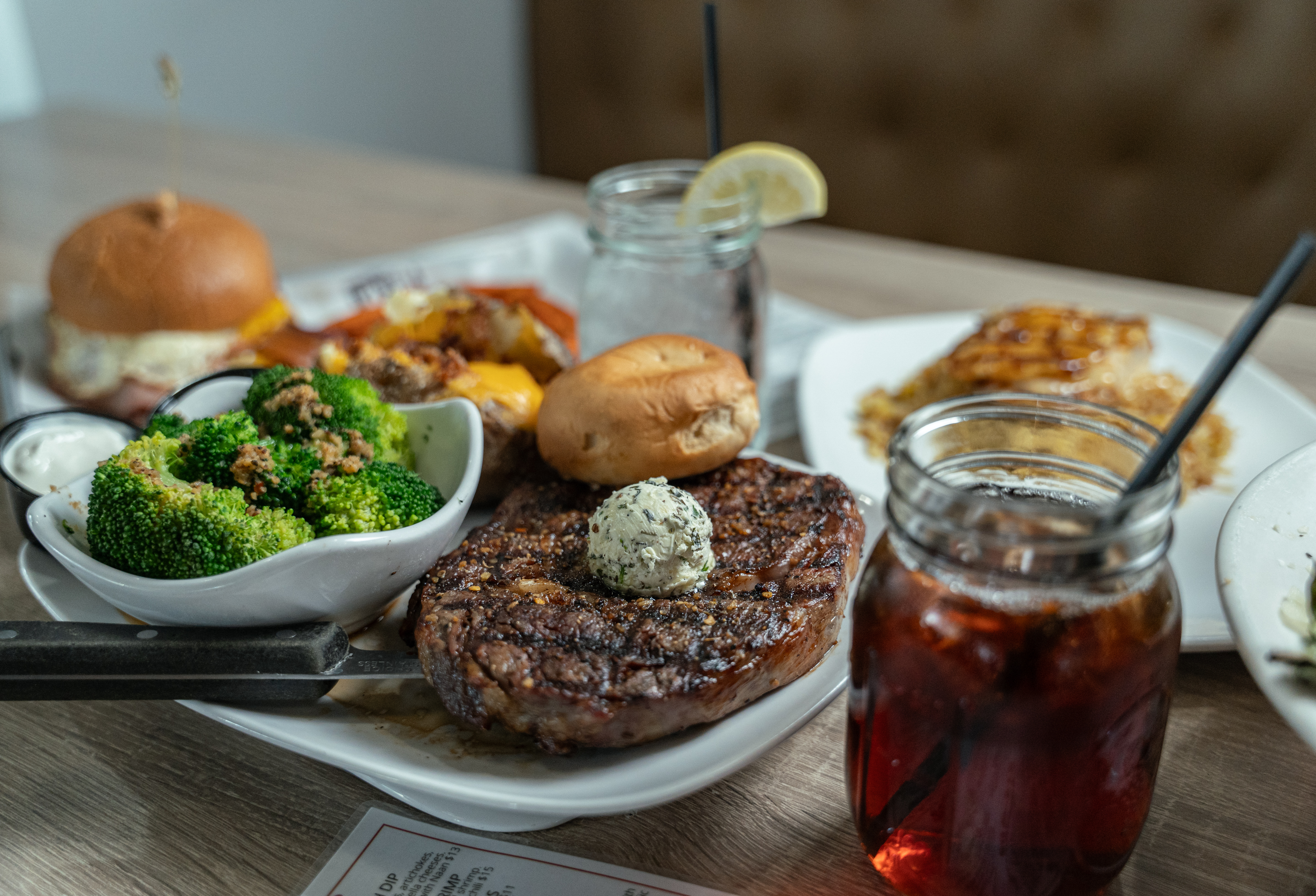 a plate of food on a table