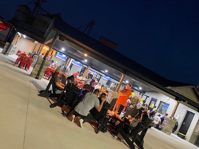 a group of people in a store