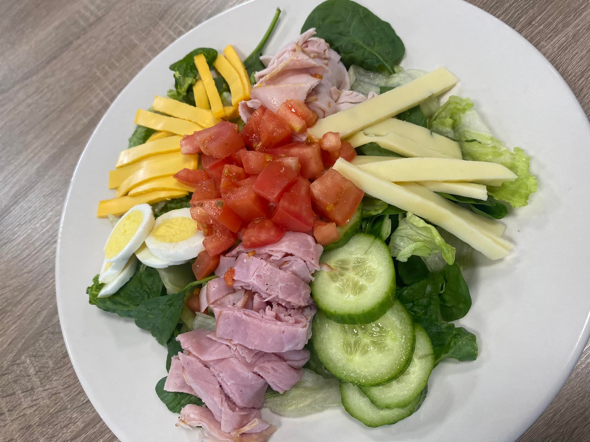 a plate of food on a table