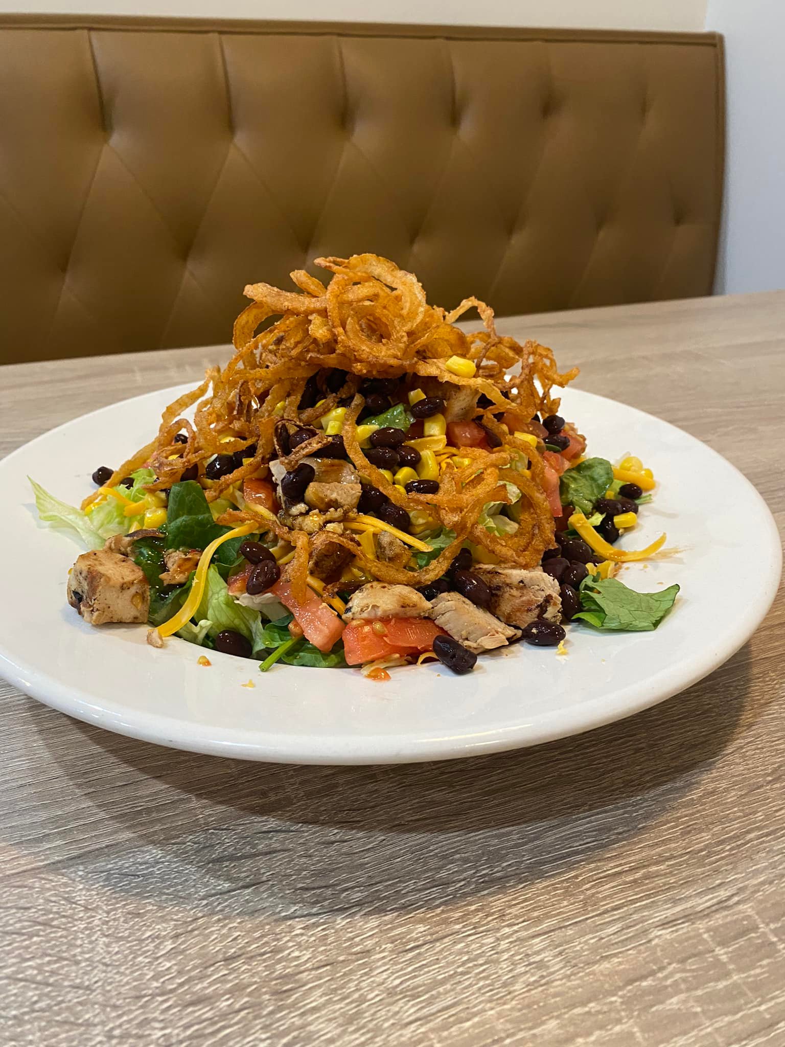 a plate of food on a table