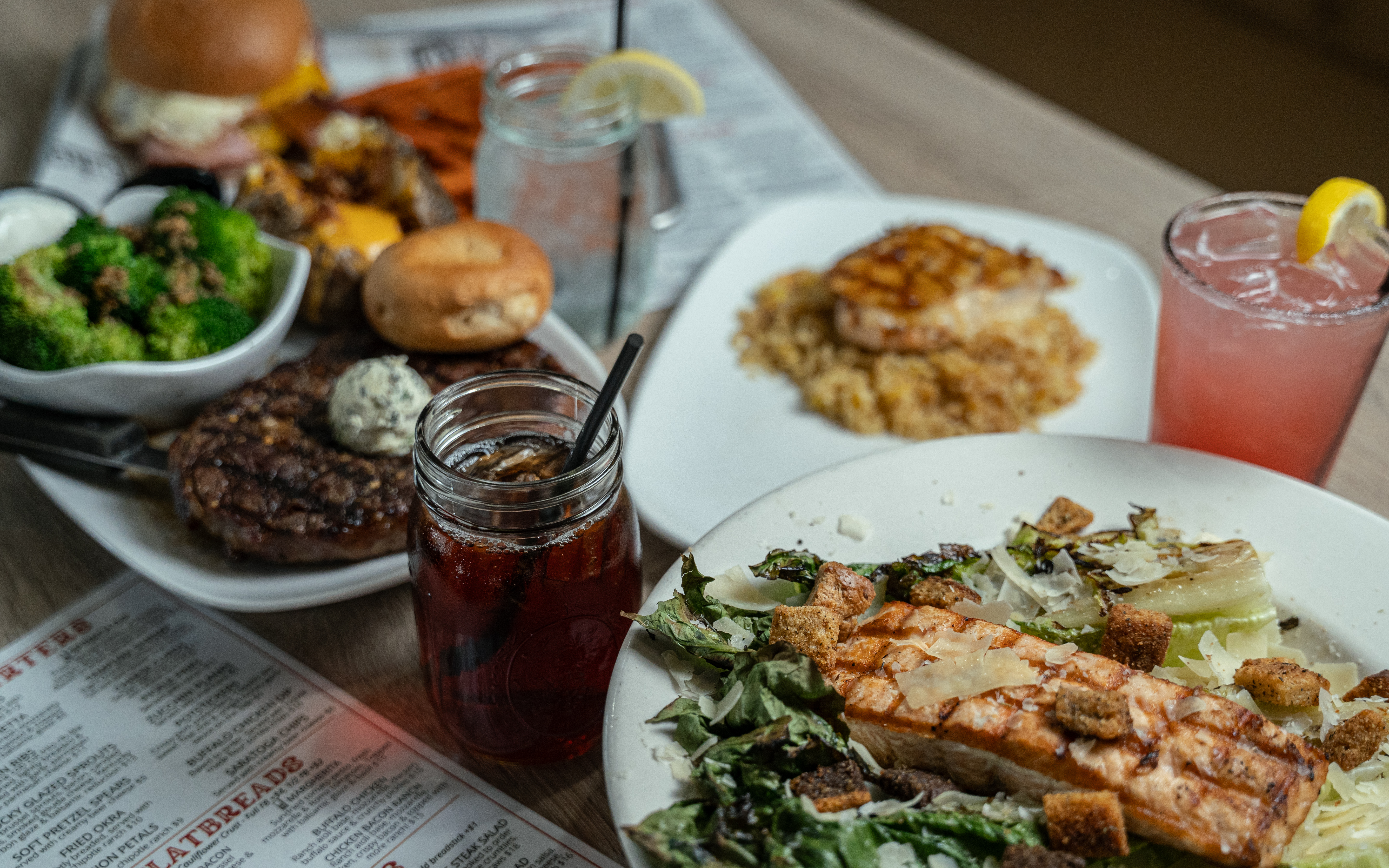 a plate of food on a table