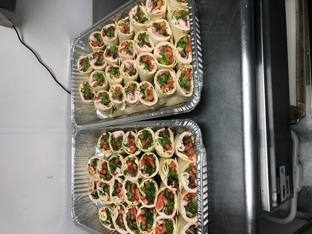 a tray of food on a table