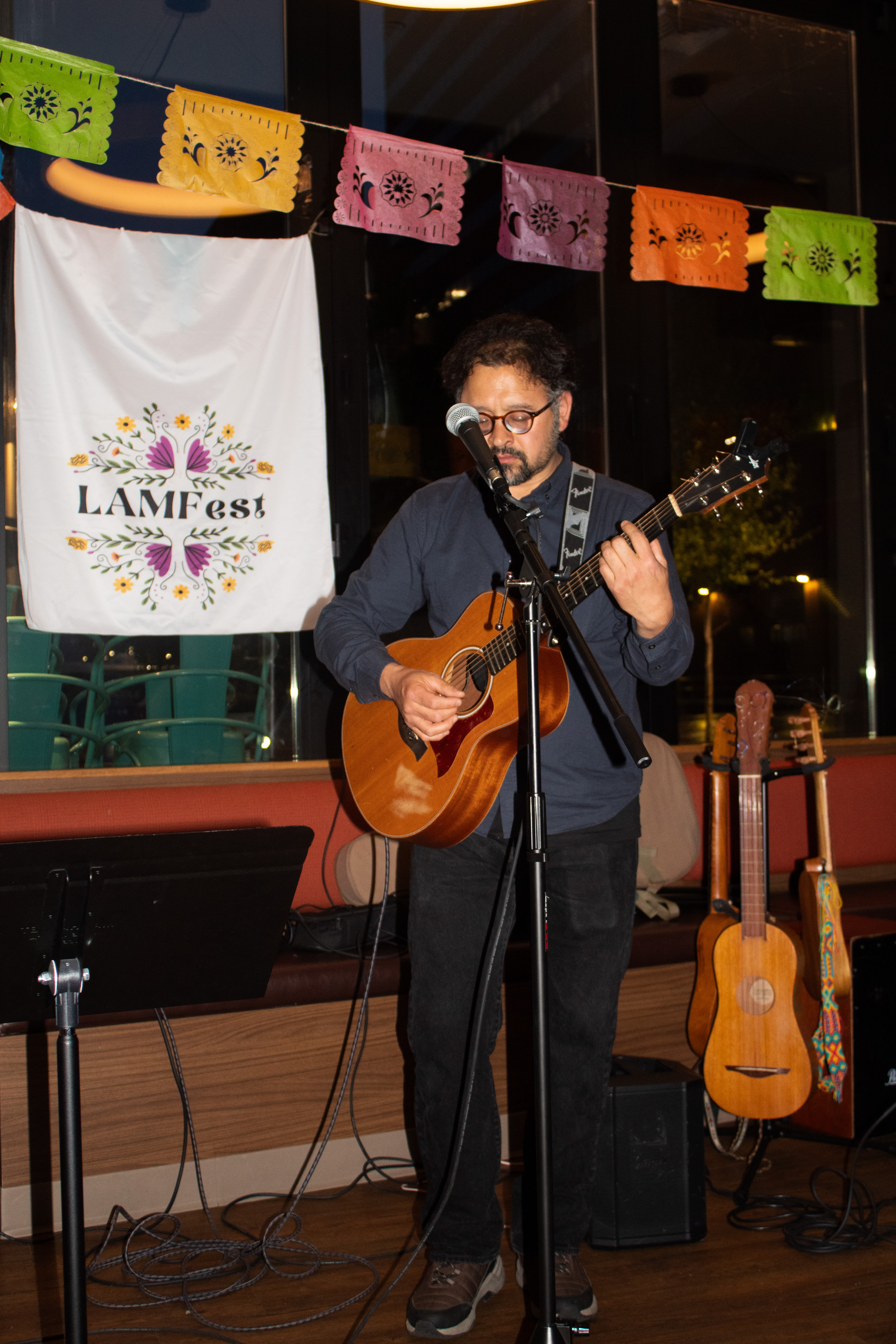 a man holding a microphone