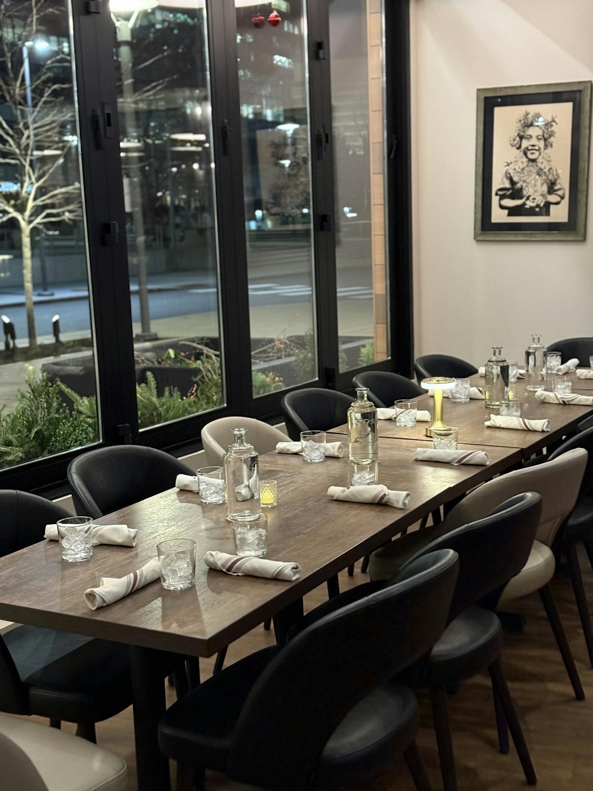 a dining room table