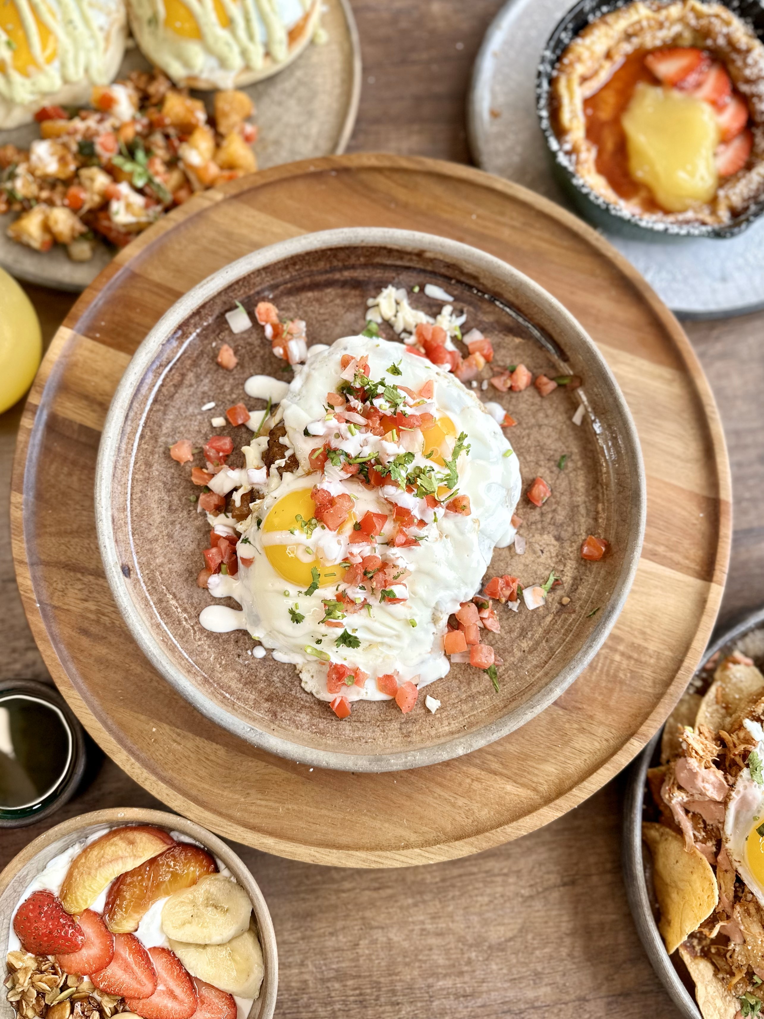 a bowl of food on a table