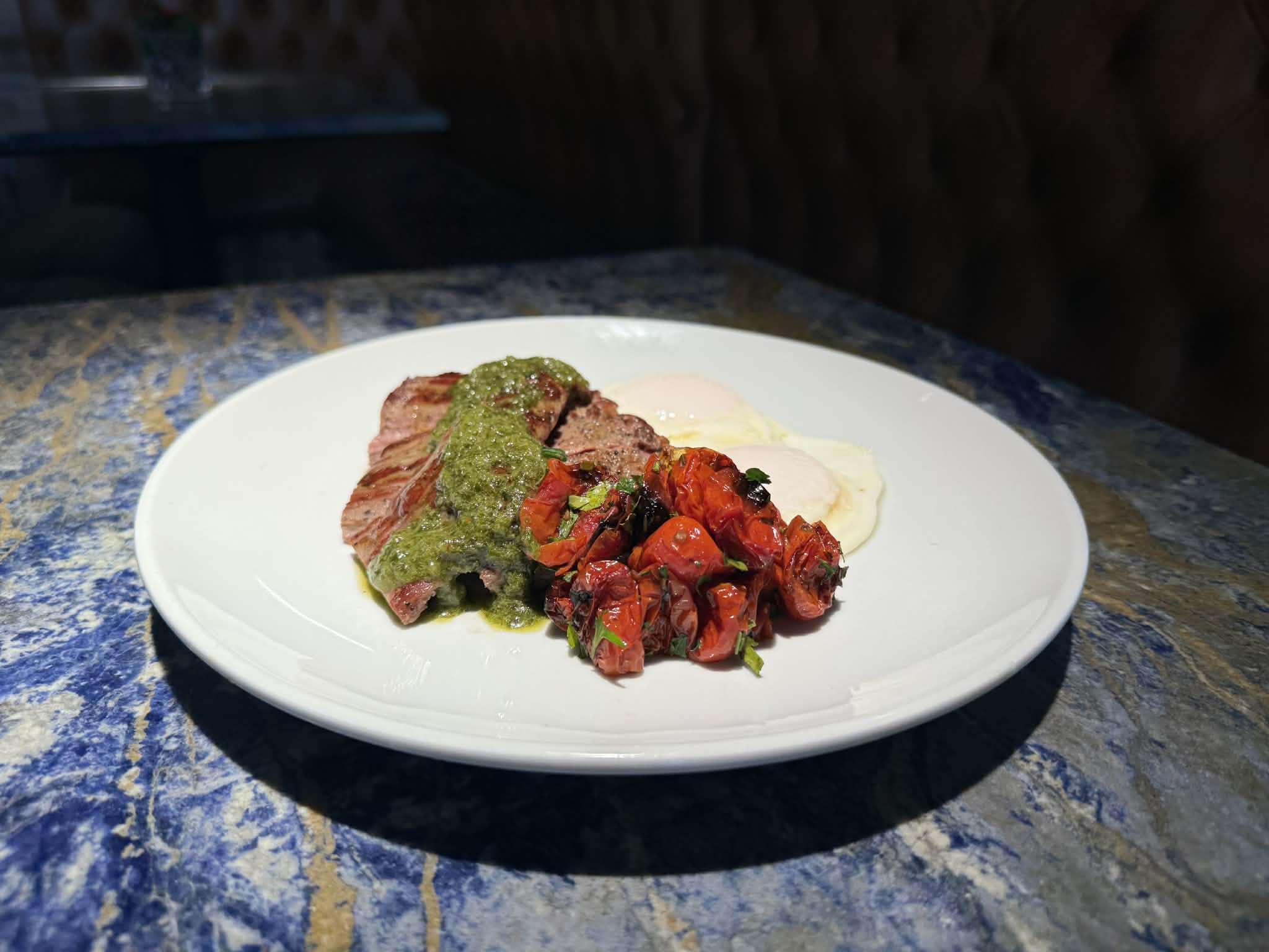 a plate of food on a table