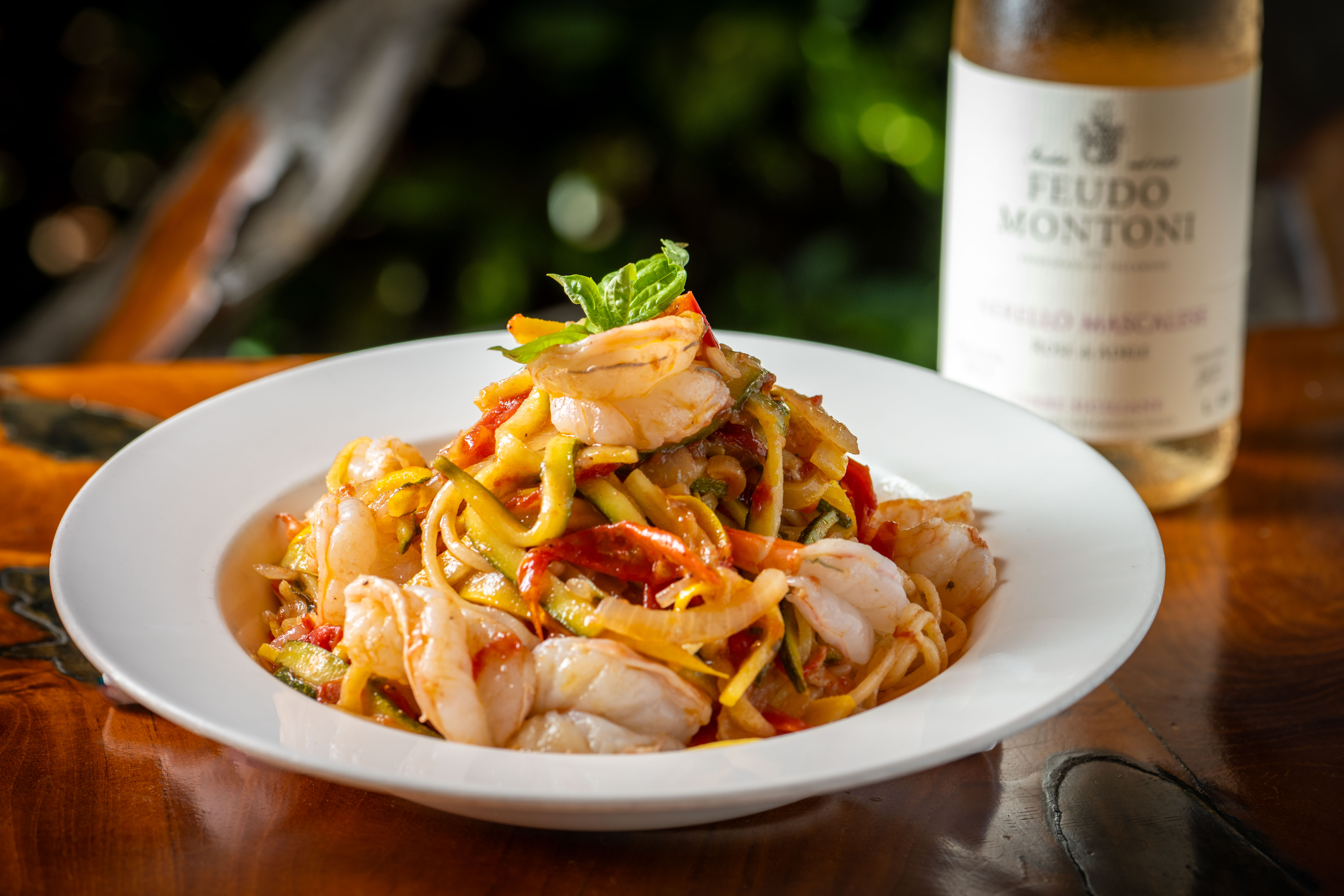 a plate of food on a table