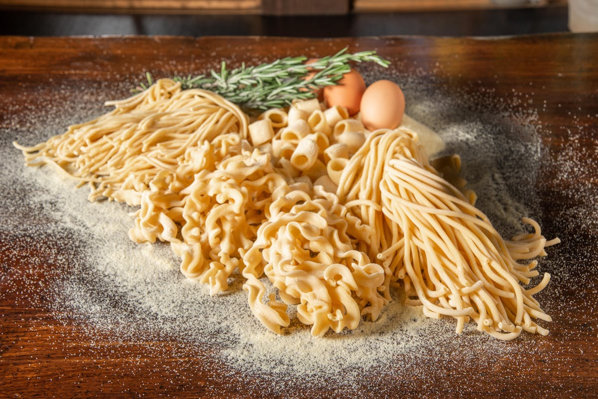 a close up of food on a table