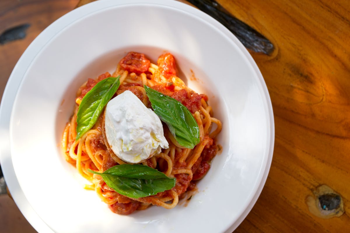 a plate of food on a table