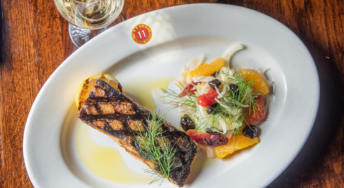 a plate of food on a table