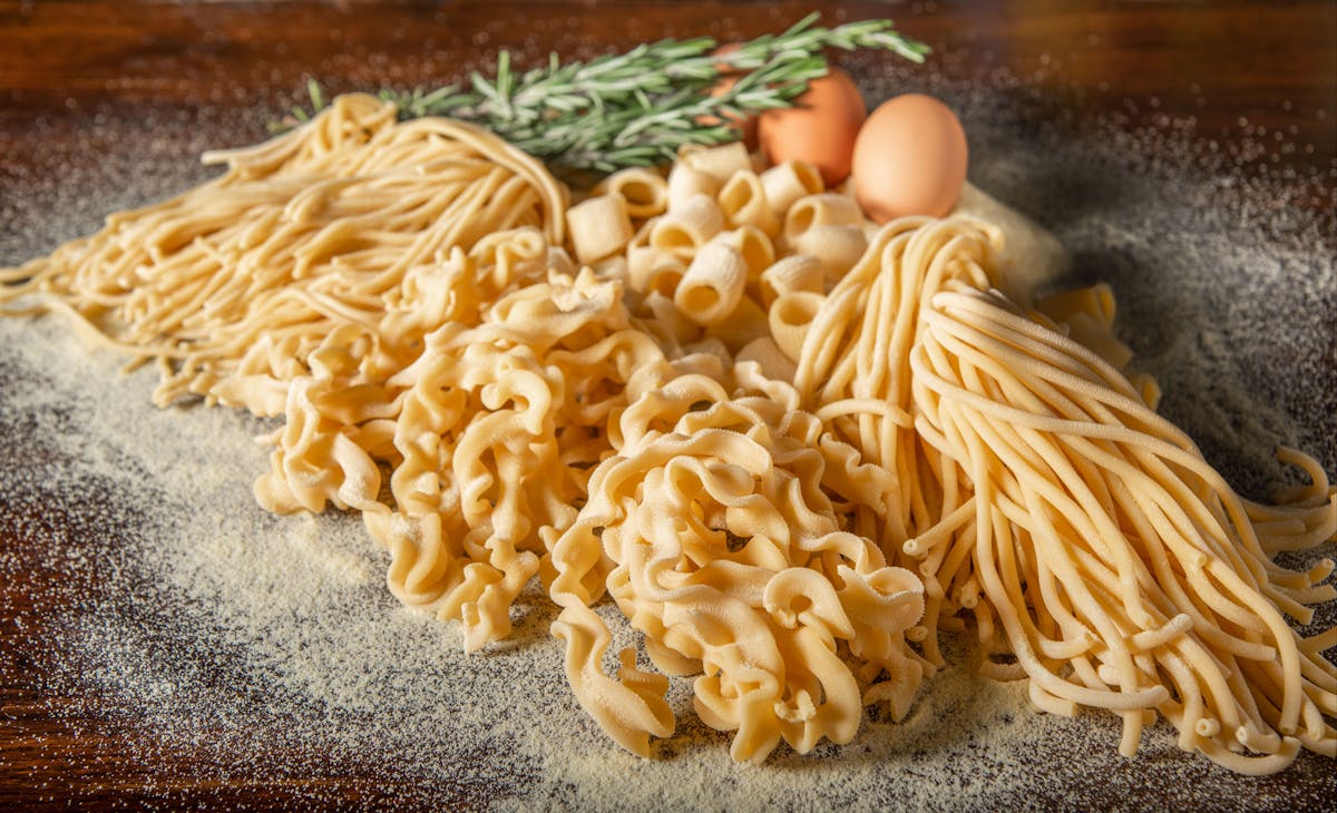 a close up of food