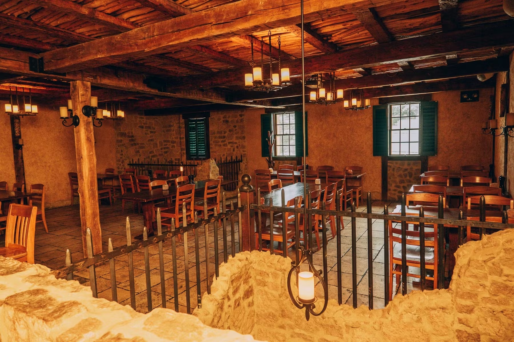 a private dining room in a restaurant