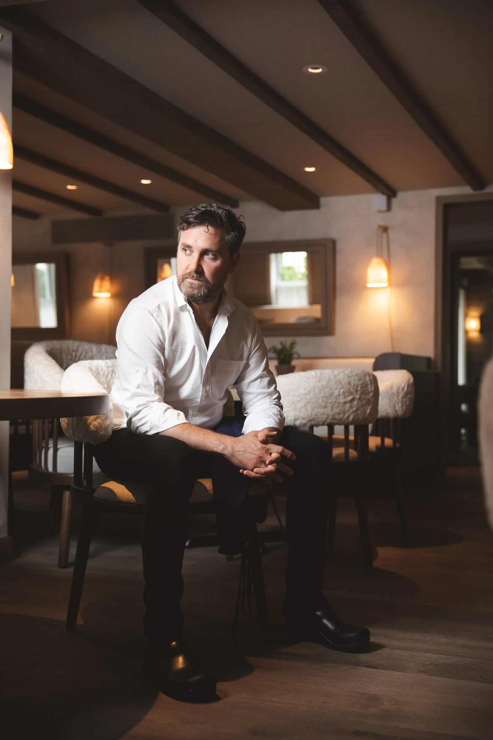 Chef John Fraser in the dining room