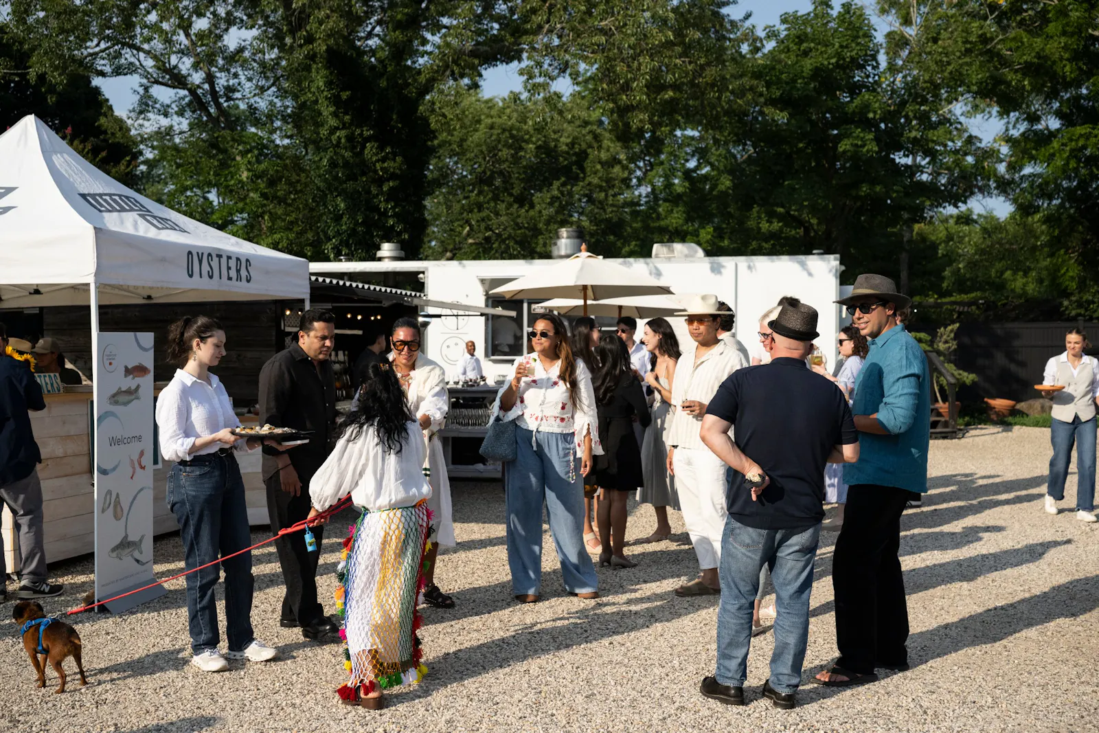 Guests mingling on the North Lawn