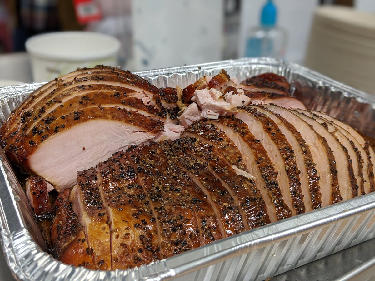 a close up of turkey