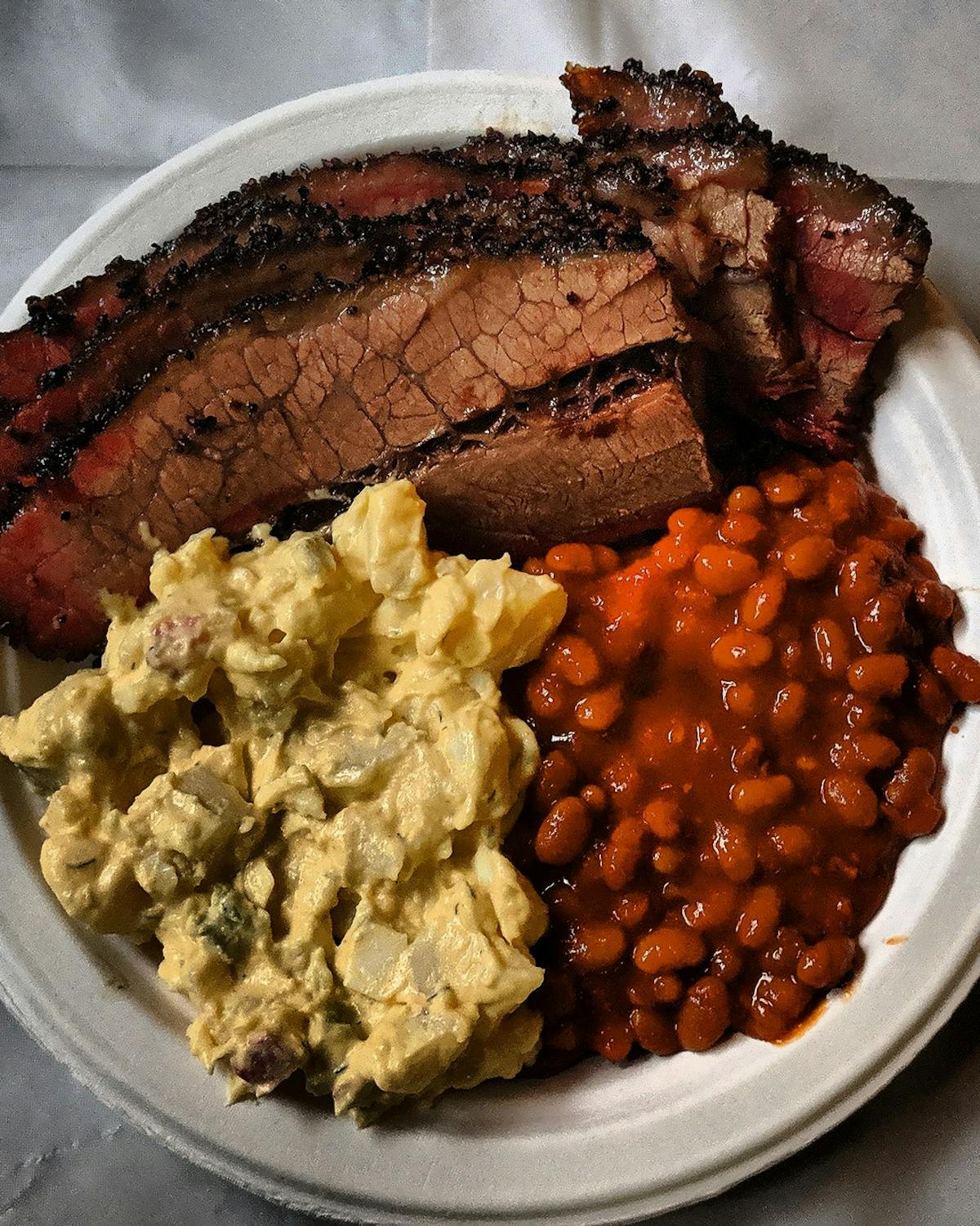 Brisket, Potato Salad and Beans