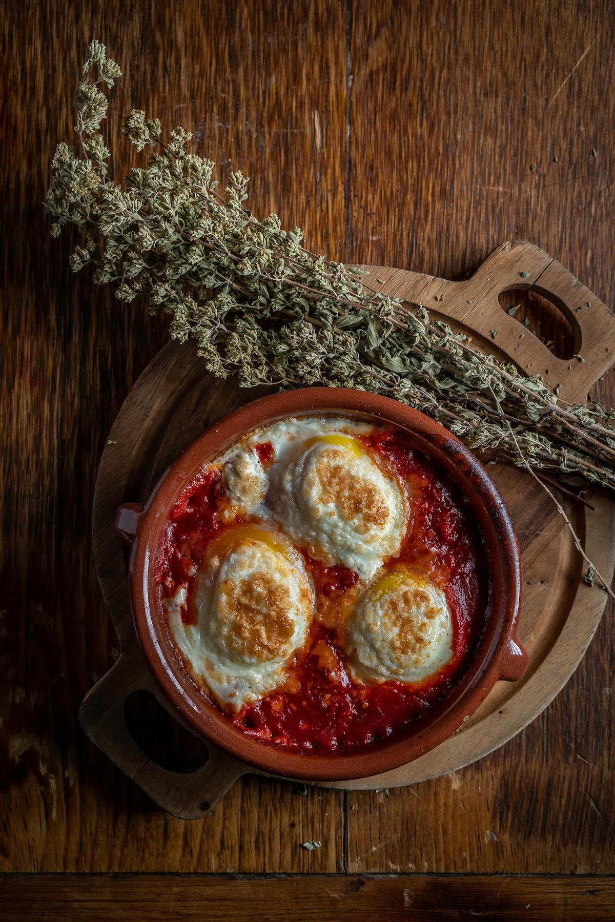 a bowl filled with food on a table