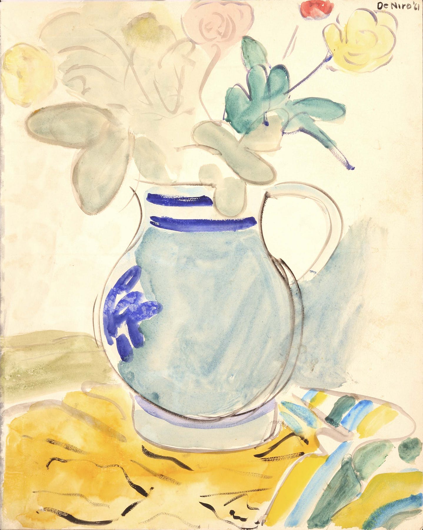 a vase of flowers on a table